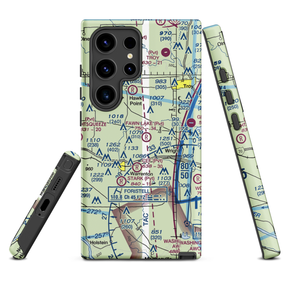 Fawn Lake Airport (2MO7) VFR Sectional Samsung Phone Case Samsung Galaxy S24 Ultra model shown