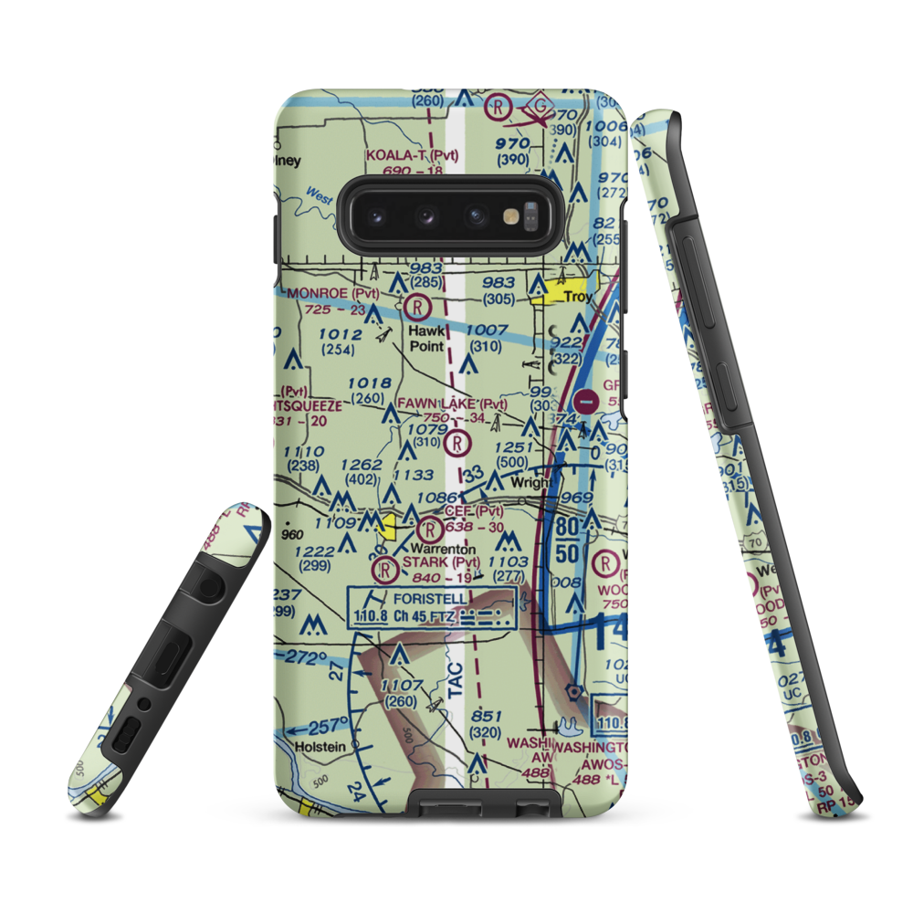 Fawn Lake Airport (2MO7) VFR Sectional Samsung Phone Case Samsung Galaxy S10 Plus model shown