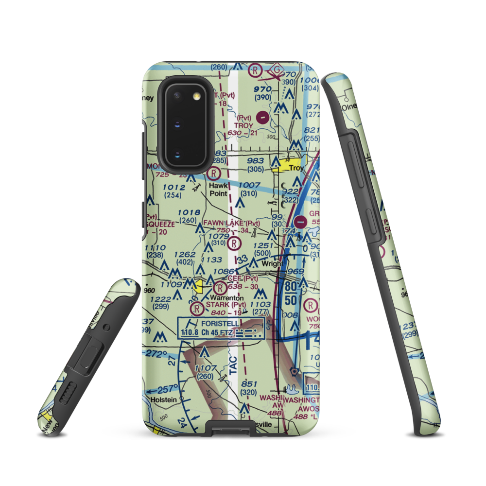 Fawn Lake Airport (2MO7) VFR Sectional Samsung Phone Case Samsung Galaxy S20 model shown