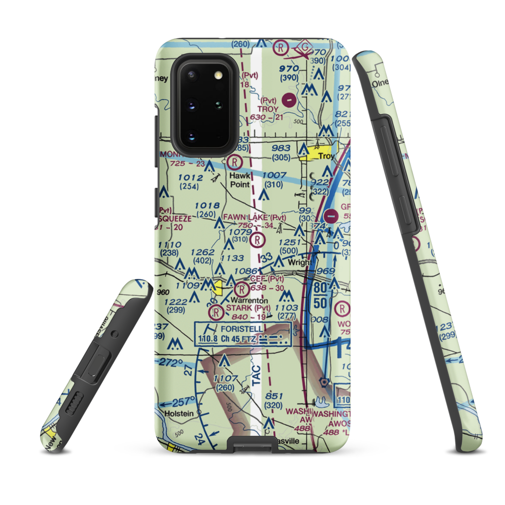 Fawn Lake Airport (2MO7) VFR Sectional Samsung Phone Case Samsung Galaxy S20 Plus model shown