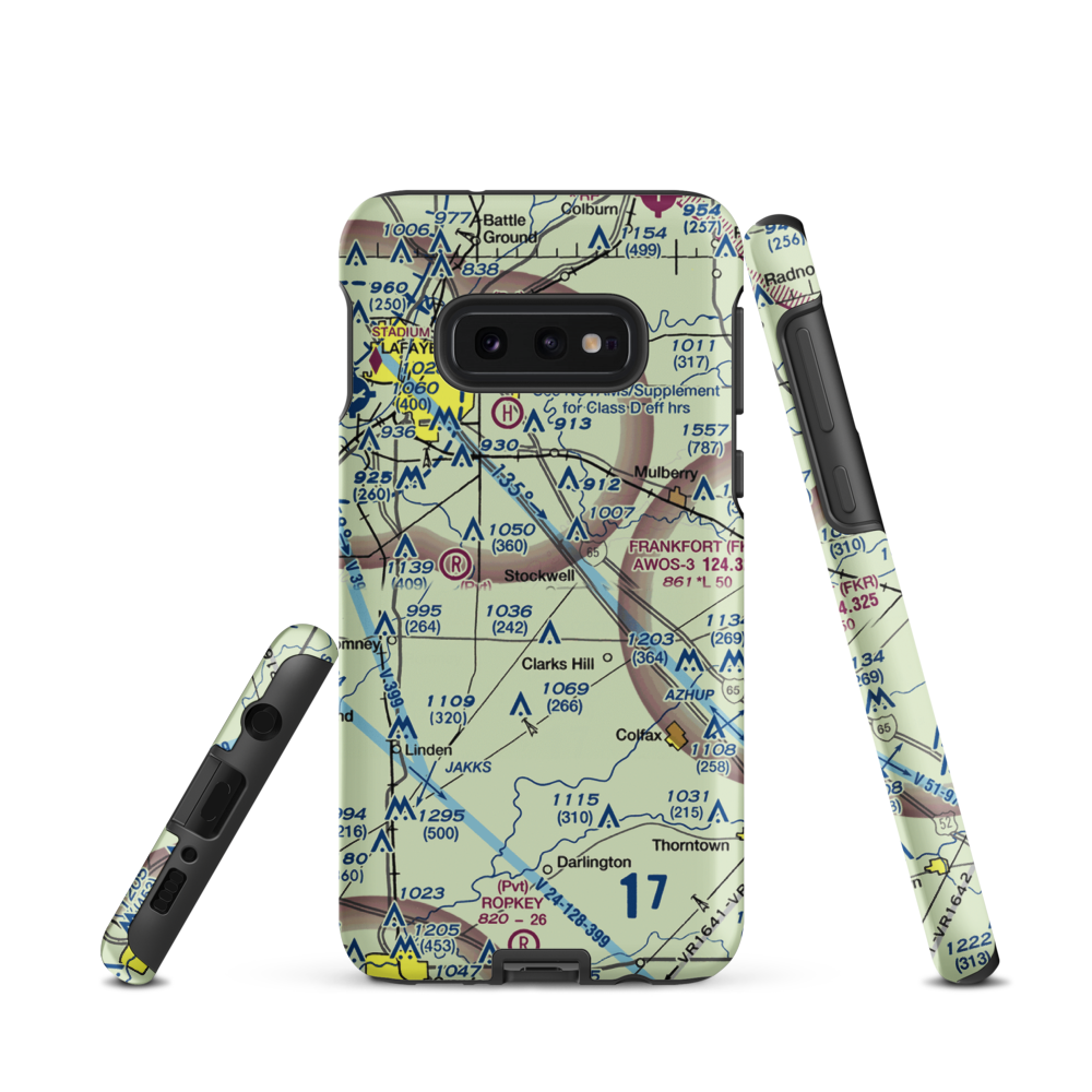Felix Airport (37IN) VFR Sectional Samsung Phone Case Samsung Galaxy S10e model shown