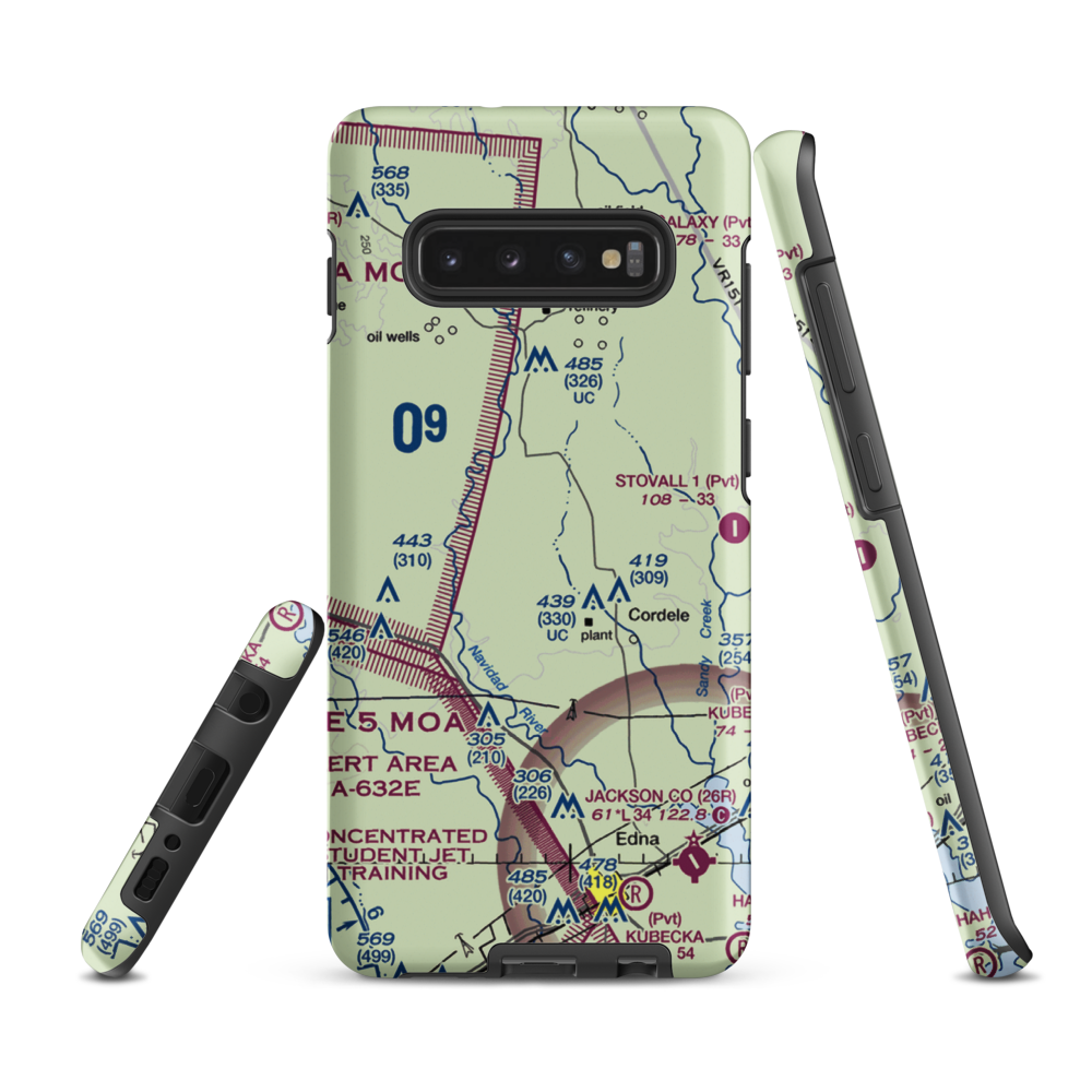 Fenner Ranch Airport (22TE) VFR Sectional Samsung Phone Case Samsung Galaxy S10 Plus model shown