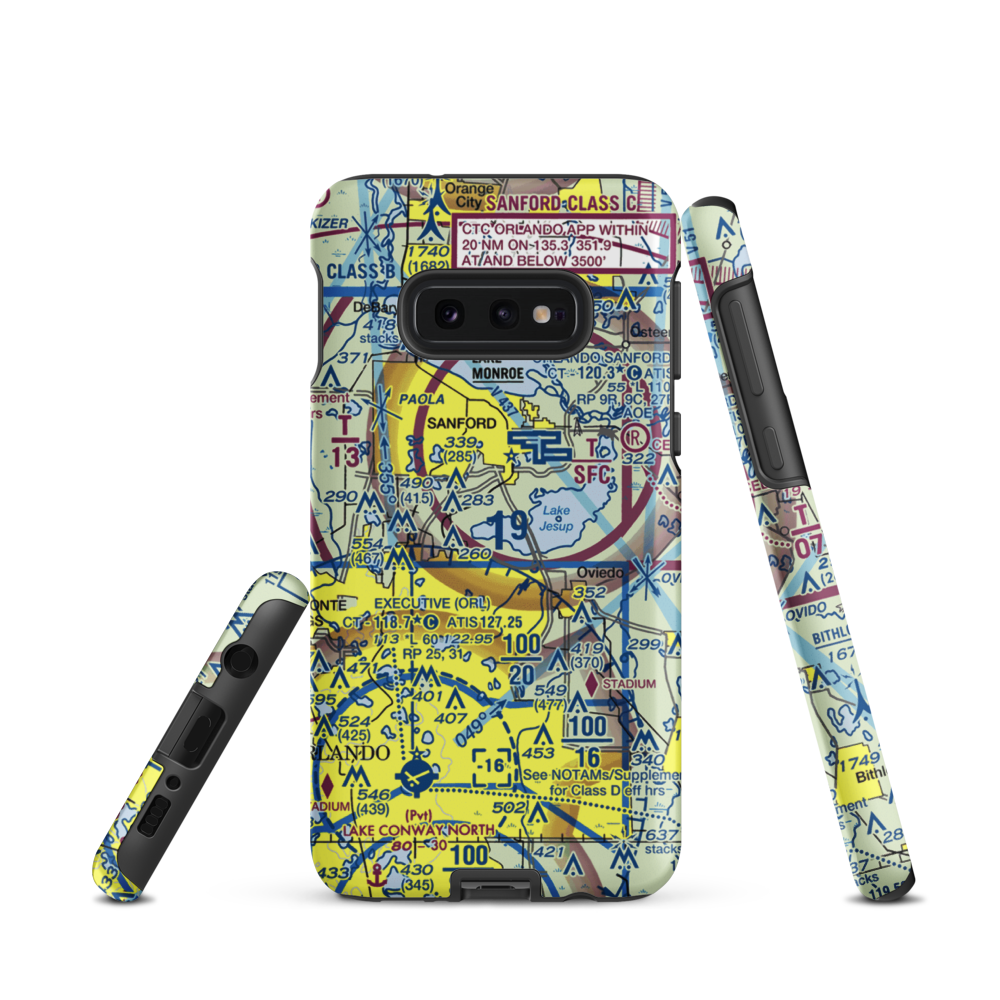 Ferguson Seaplane Base (FD98) VFR Sectional Samsung Phone Case Samsung Galaxy S10 Plus model shown