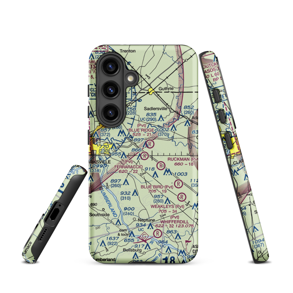 Ferraraccio Field (19TN) VFR Sectional Samsung Phone Case Samsung Galaxy S24 model shown