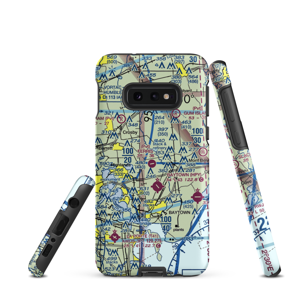 Ferris Airport (25TA) VFR Sectional Samsung Phone Case Samsung Galaxy S10 Plus model shown