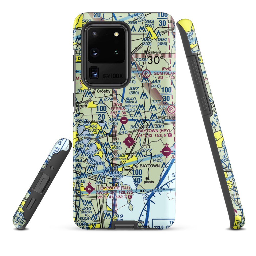 Ferris Airport (25TA) VFR Sectional Samsung Phone Case Samsung Galaxy S20 Ultra model shown
