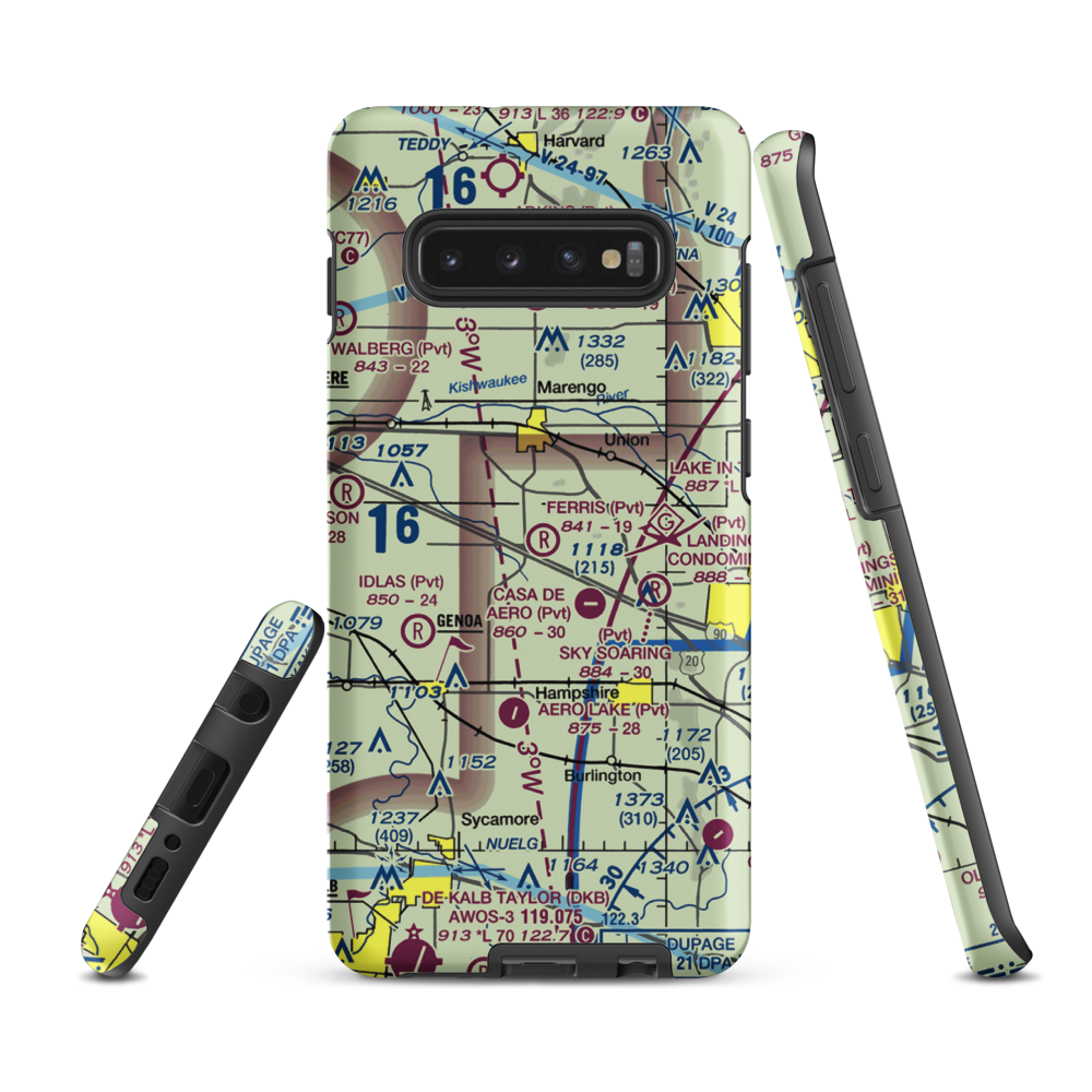 Ferris Field (62IL) VFR Sectional Samsung Phone Case Samsung Galaxy S10 Plus model shown