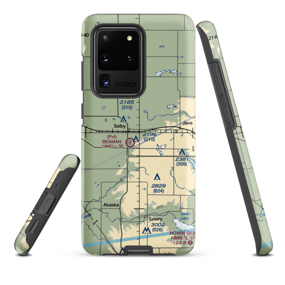 Fiedler Airport (SD37) VFR Sectional Samsung Phone Case Samsung Galaxy S20 Ultra model shown