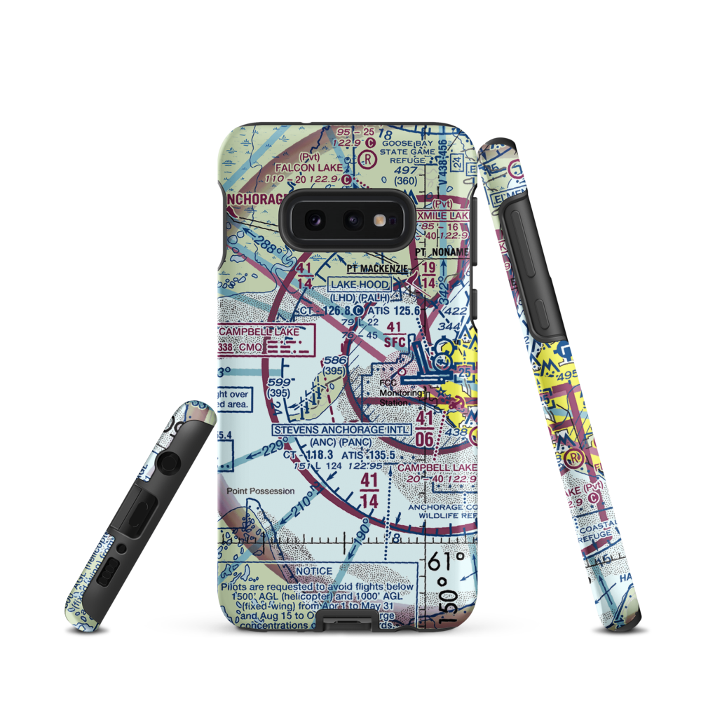 Fire Island Airport (6AK5) VFR Sectional Samsung Phone Case Samsung Galaxy S10 Plus model shown