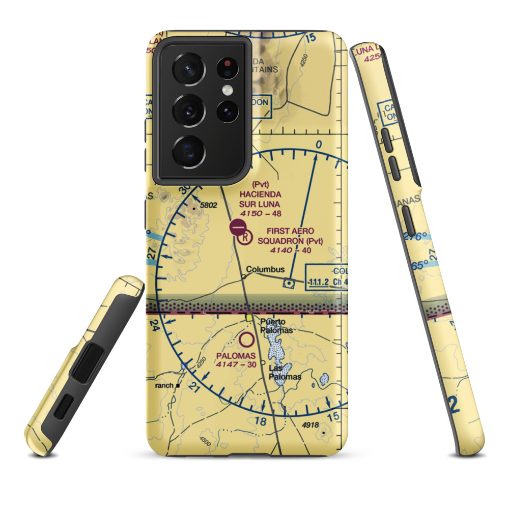 First Aero Squadron Airpark (NM09) VFR Sectional Samsung Phone Case Samsung Galaxy S21 Ultra model shown