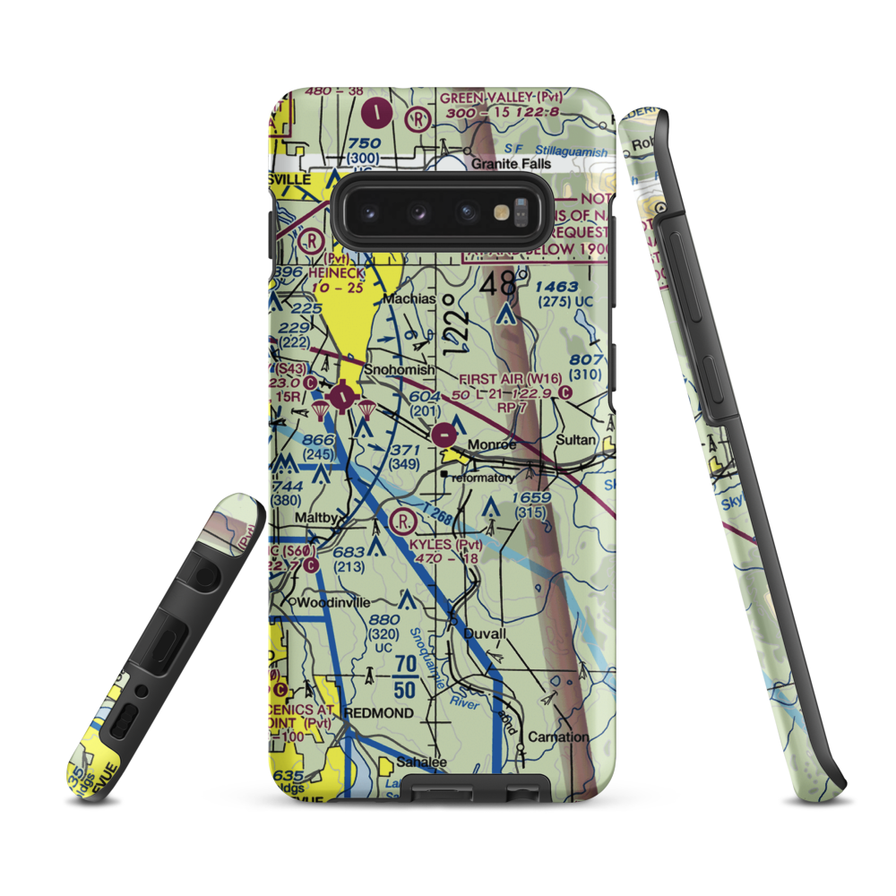 Firstair Field (W16) VFR Sectional Samsung Phone Case Samsung Galaxy S10 Plus model shown