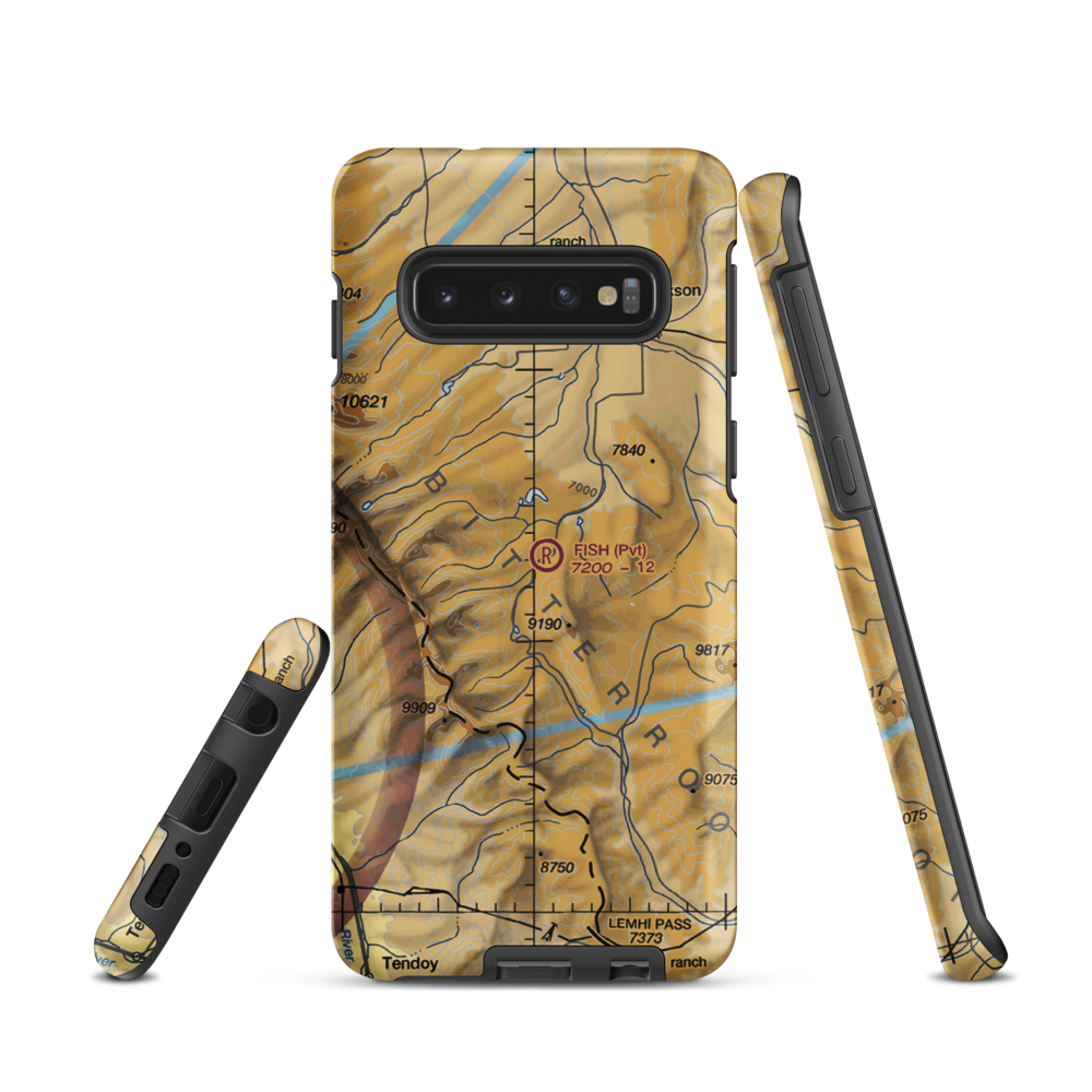Fish Ranch Airport (18MT) VFR Sectional Samsung Phone Case Samsung Galaxy S10 model shown