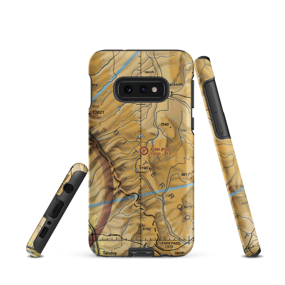 Fish Ranch Airport (18MT) VFR Sectional Samsung Phone Case Samsung Galaxy S10 Plus model shown