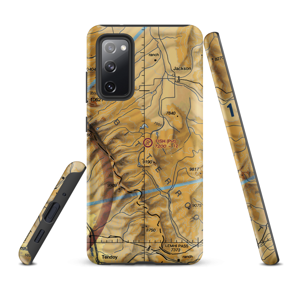 Fish Ranch Airport (18MT) VFR Sectional Samsung Phone Case Samsung Galaxy S20 FE model shown
