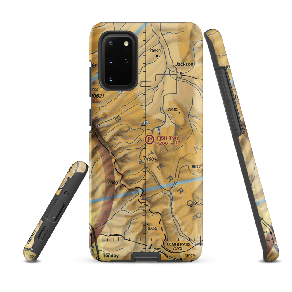 Fish Ranch Airport (18MT) VFR Sectional Samsung Phone Case Samsung Galaxy S20 Plus model shown