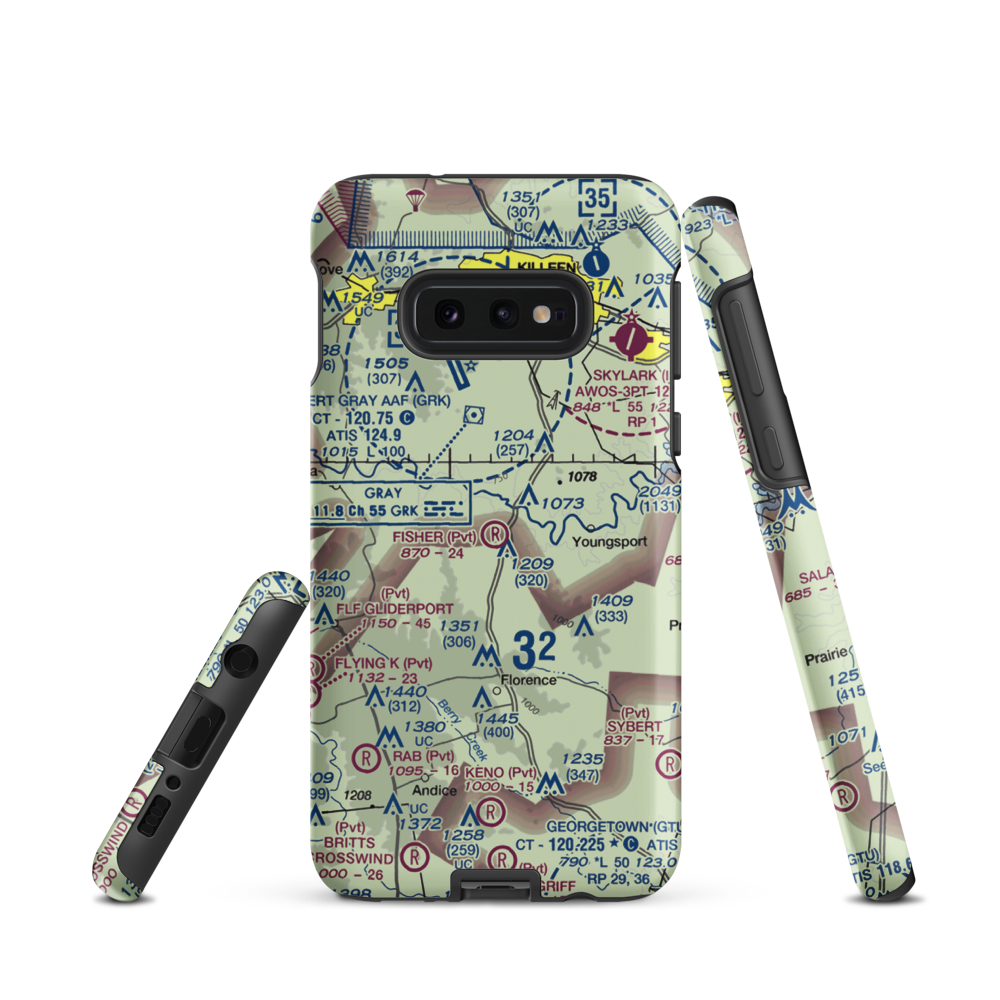 Fisher Ranch Airport (67TE) VFR Sectional Samsung Phone Case Samsung Galaxy S10 Plus model shown