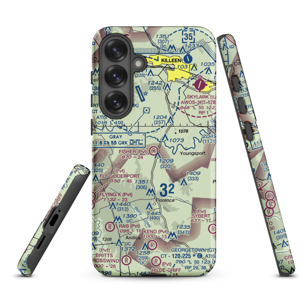 Fisher Ranch Airport (67TE) VFR Sectional Samsung Phone Case Samsung Galaxy S25 Plus model shown