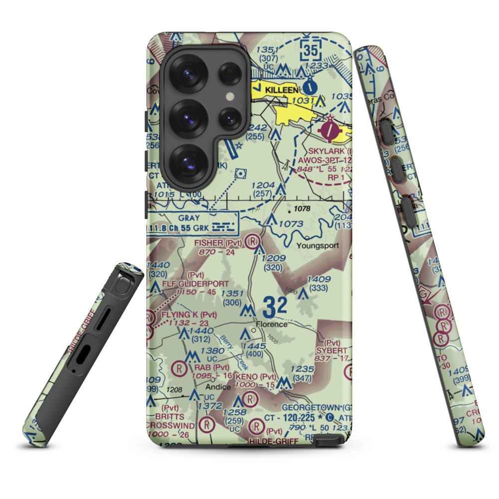 Fisher Ranch Airport (67TE) VFR Sectional Samsung Phone Case Samsung Galaxy S25 Ultra model shown