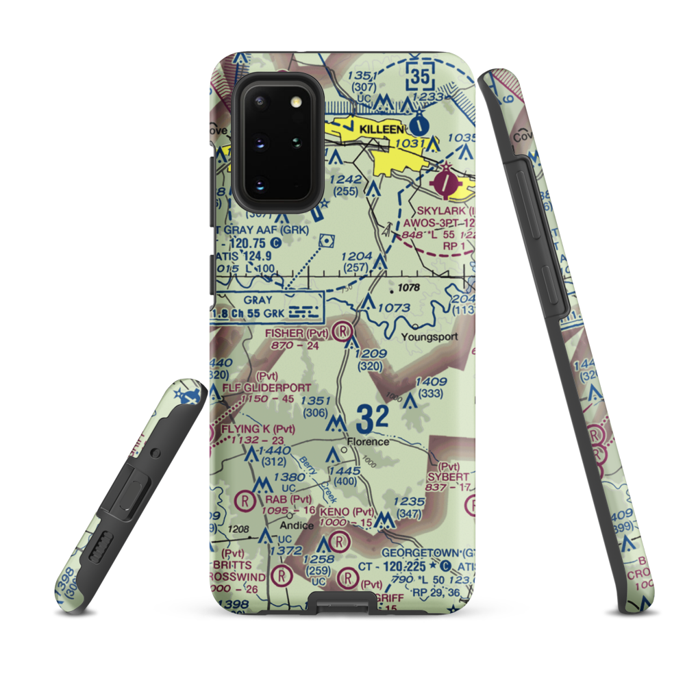 Fisher Ranch Airport (67TE) VFR Sectional Samsung Phone Case Samsung Galaxy S20 Plus model shown