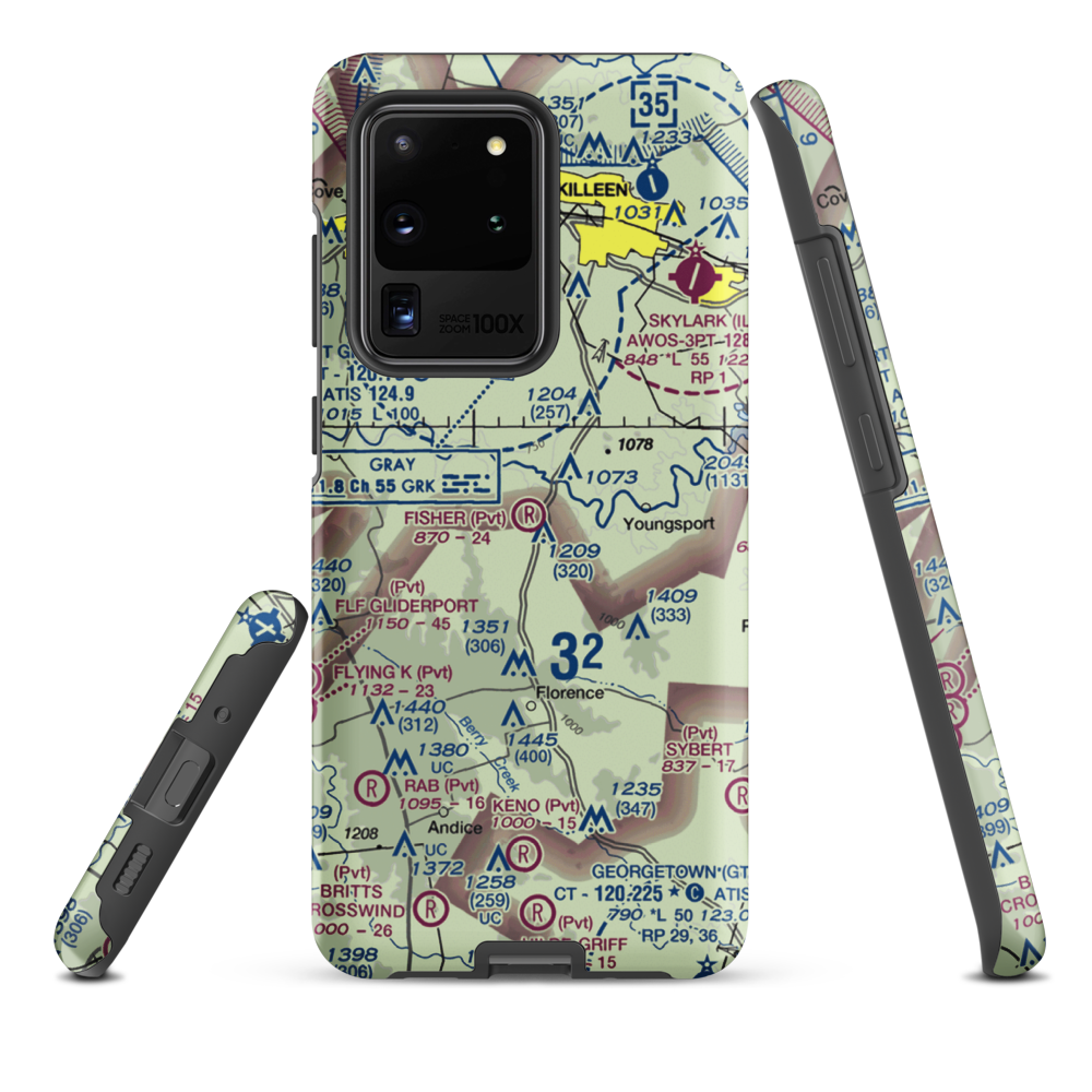 Fisher Ranch Airport (67TE) VFR Sectional Samsung Phone Case Samsung Galaxy S20 Ultra model shown