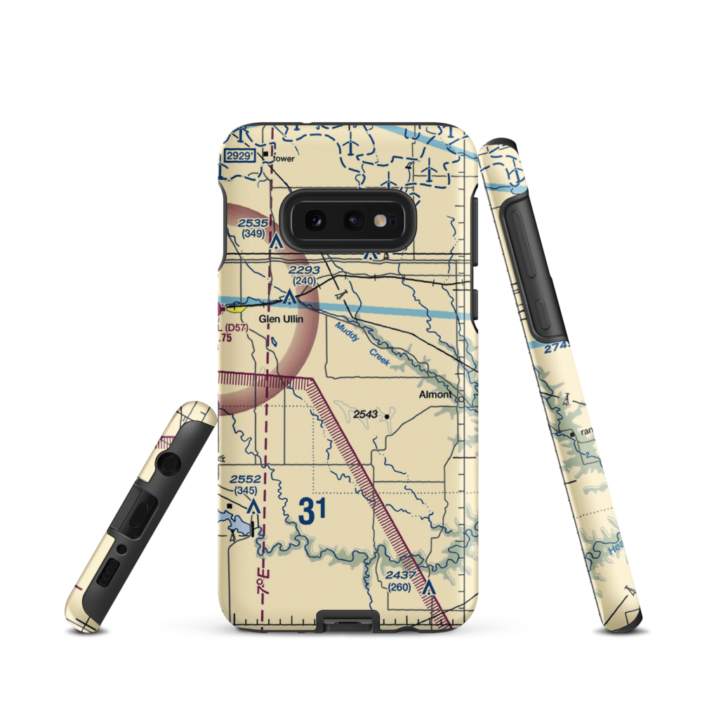 Fitterer's Strip (06ND) VFR Sectional Samsung Phone Case Samsung Galaxy S10 Plus model shown