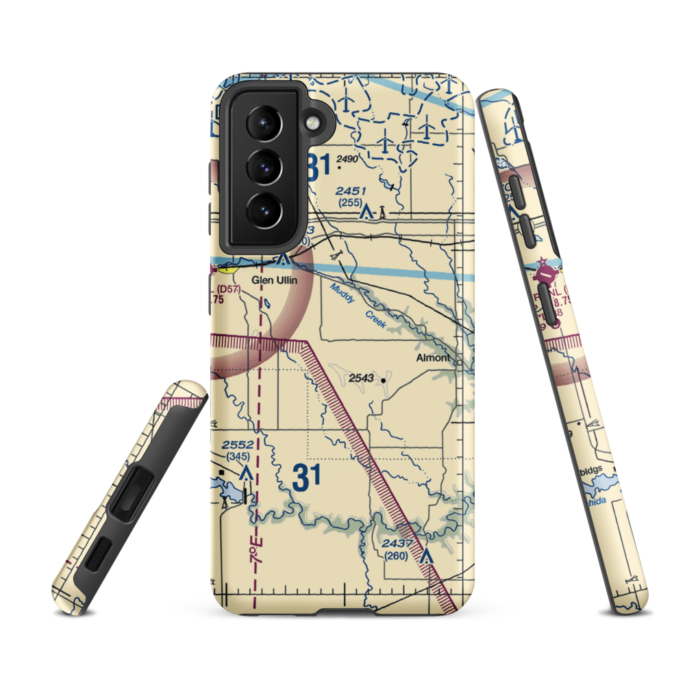 Fitterer's Strip (06ND) VFR Sectional Samsung Phone Case Samsung Galaxy S21 FE model shown