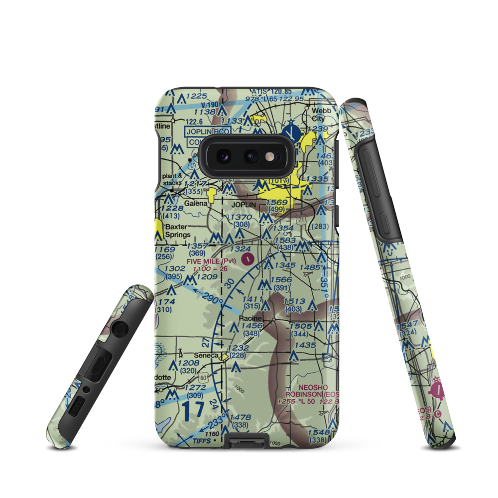 Five Mile Airport (MO49) VFR Sectional Samsung Phone Case Samsung Galaxy S10 Plus model shown