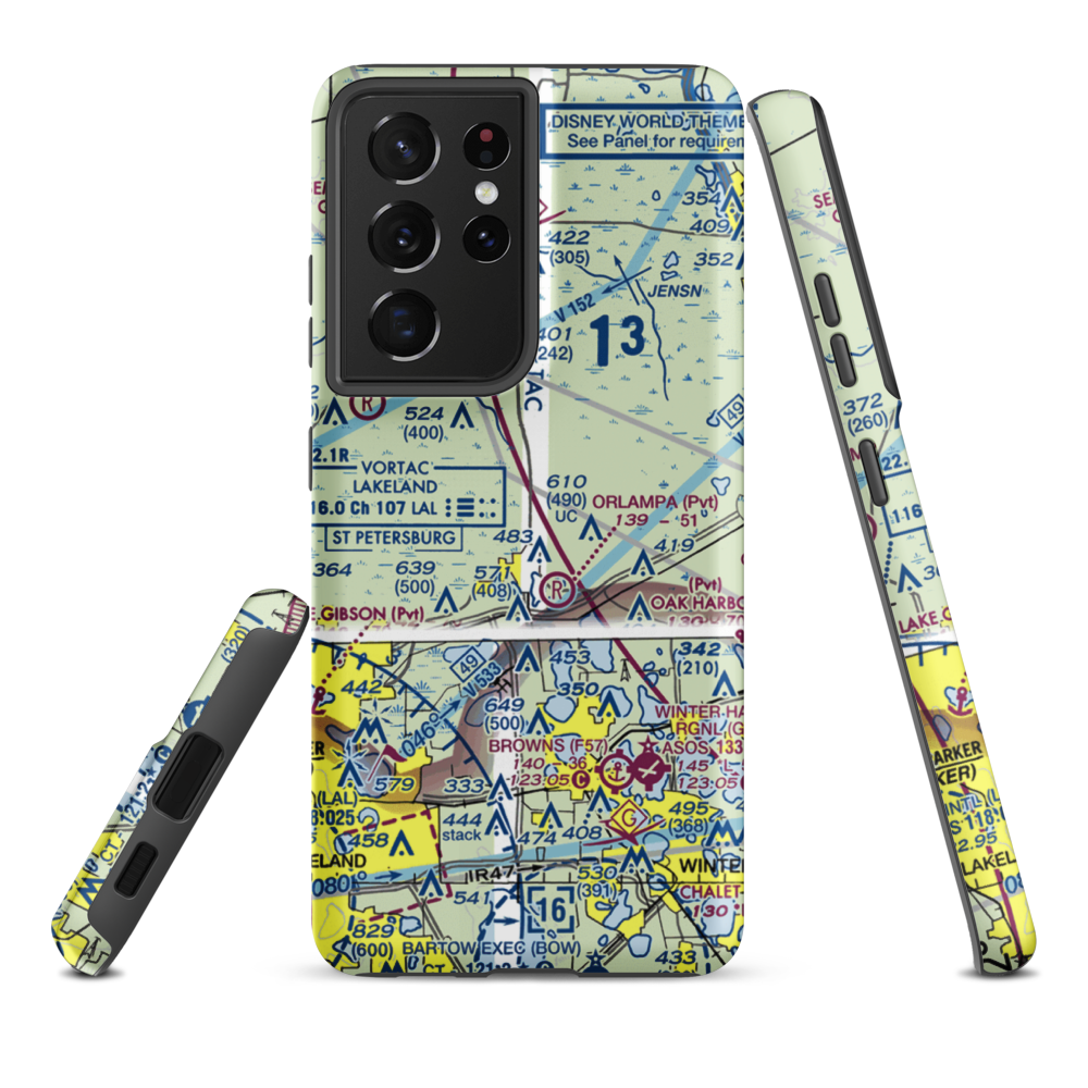 Flanders Field (4FD7) VFR Sectional Samsung Phone Case Samsung Galaxy S21 Plus model shown