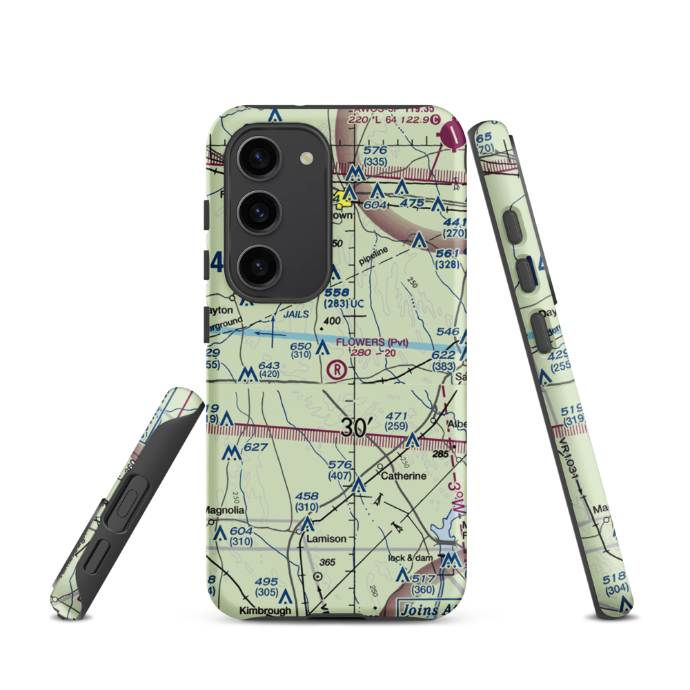 Flowers Field (3AL7) VFR Sectional Samsung Phone Case Samsung Galaxy S23 model shown