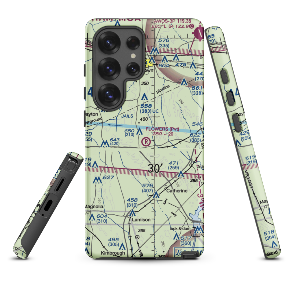 Flowers Field (3AL7) VFR Sectional Samsung Phone Case Samsung Galaxy S25 Ultra model shown