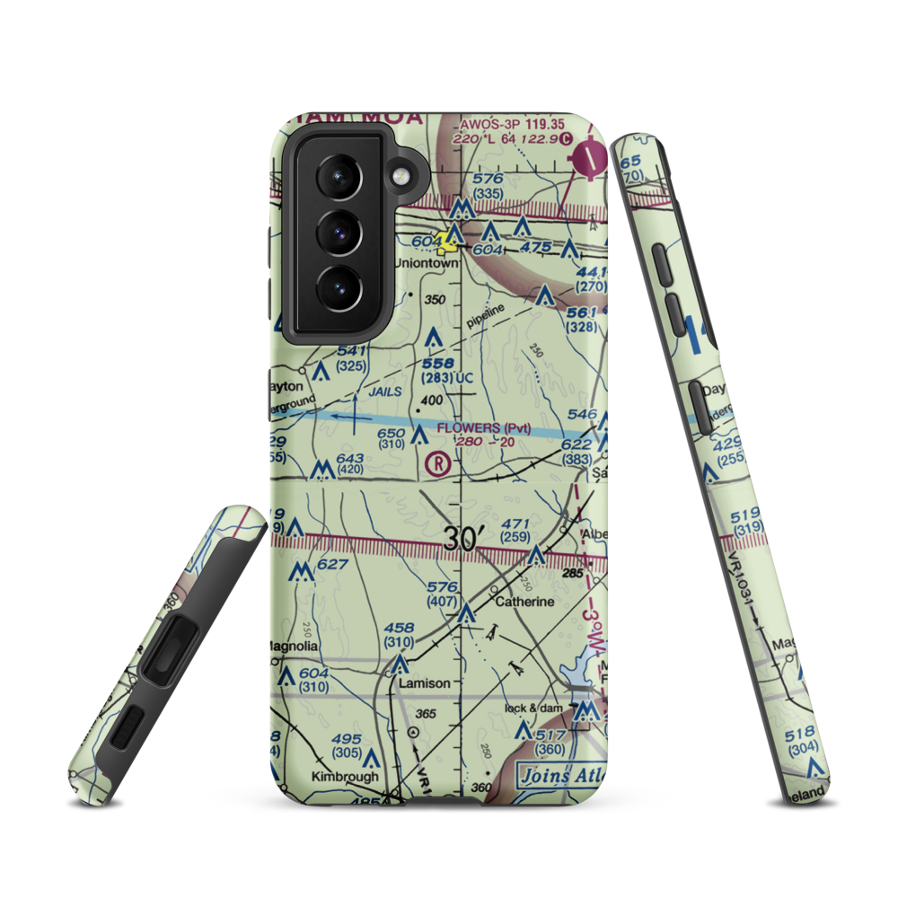 Flowers Field (3AL7) VFR Sectional Samsung Phone Case Samsung Galaxy S21 model shown