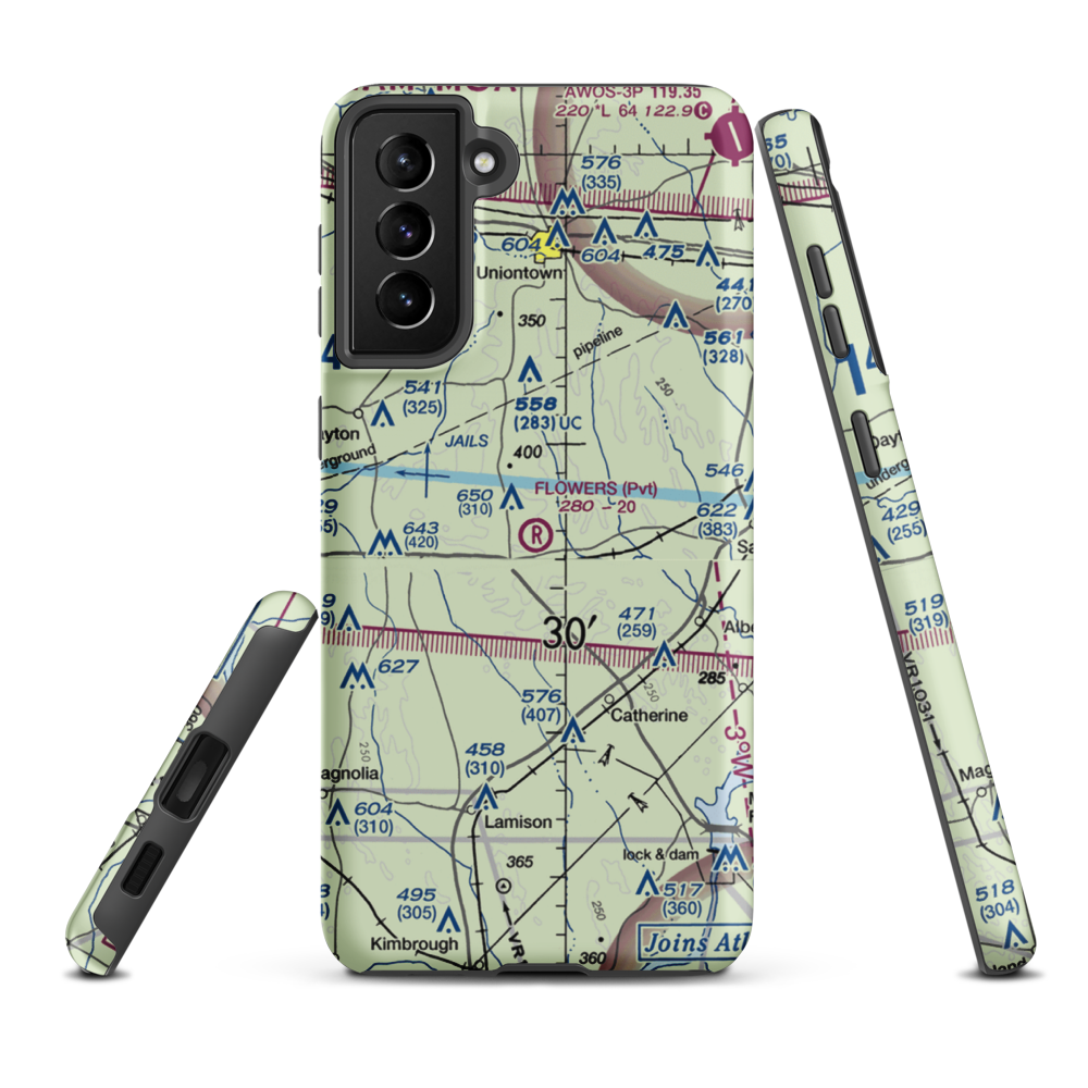 Flowers Field (3AL7) VFR Sectional Samsung Phone Case Samsung Galaxy S21 FE model shown