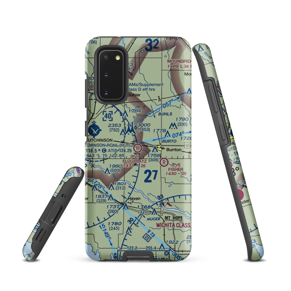 Flugplatz Airport (30KS) VFR Sectional Samsung Phone Case Samsung Galaxy S20 model shown