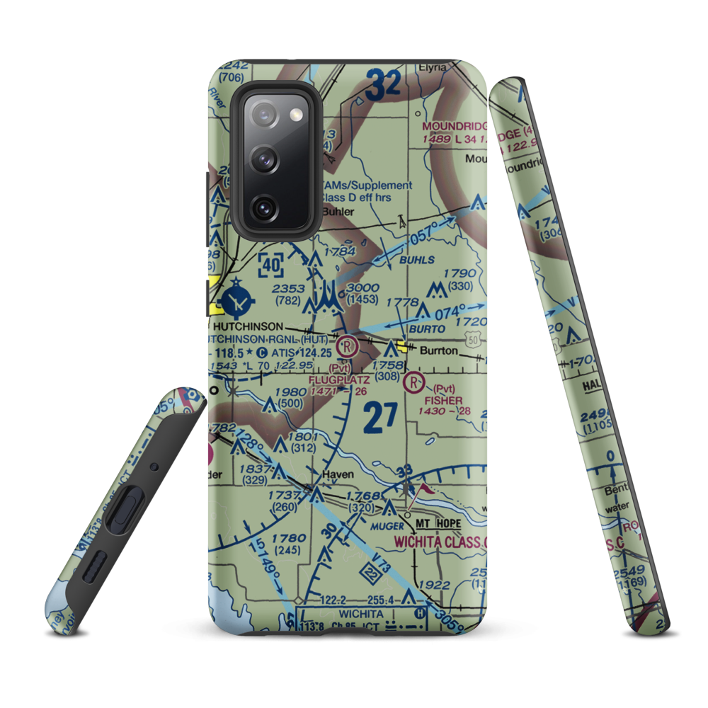 Flugplatz Airport (30KS) VFR Sectional Samsung Phone Case Samsung Galaxy S20 FE model shown
