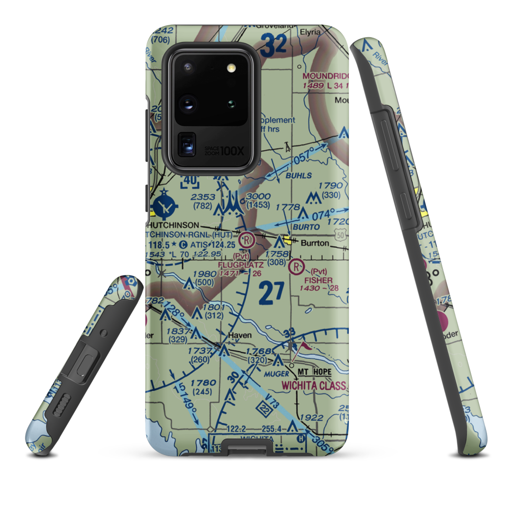 Flugplatz Airport (30KS) VFR Sectional Samsung Phone Case Samsung Galaxy S20 Ultra model shown