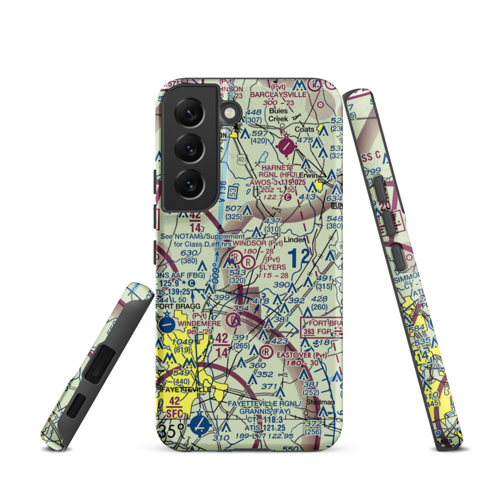Flyers Airpark (9NC2) VFR Sectional Samsung Phone Case Samsung Galaxy S22 model shown