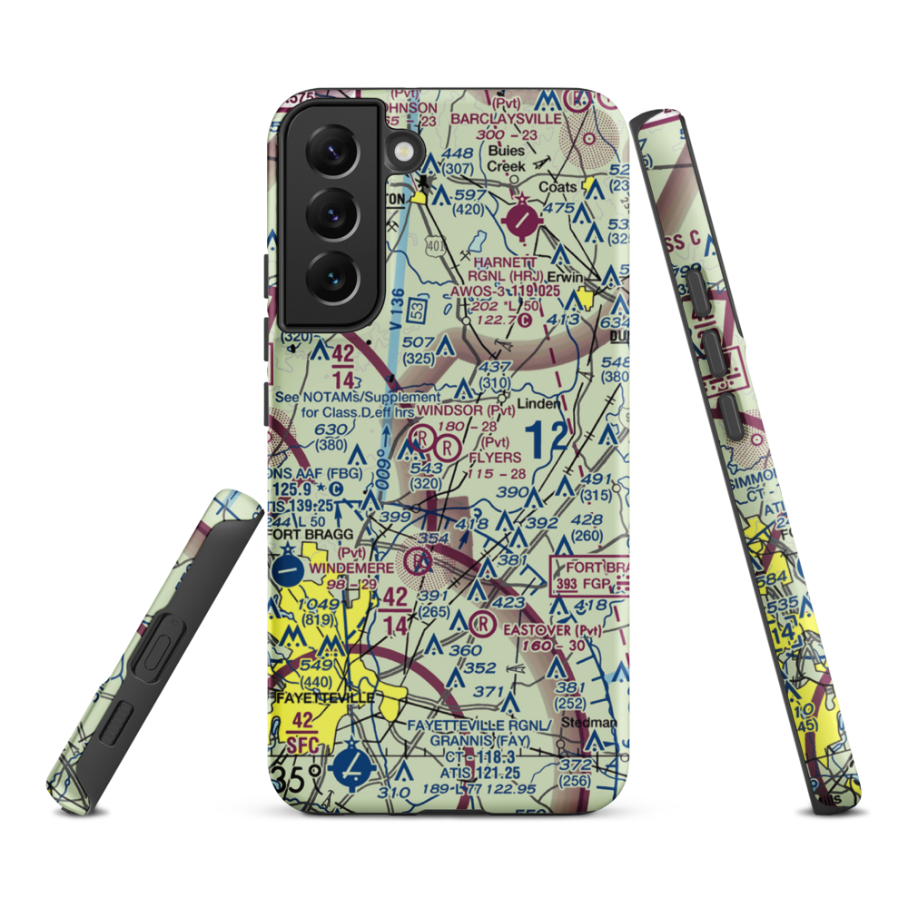 Flyers Airpark (9NC2) VFR Sectional Samsung Phone Case Samsung Galaxy S22 Plus model shown