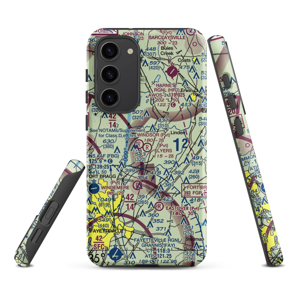 Flyers Airpark (9NC2) VFR Sectional Samsung Phone Case Samsung Galaxy S23 Plus model shown