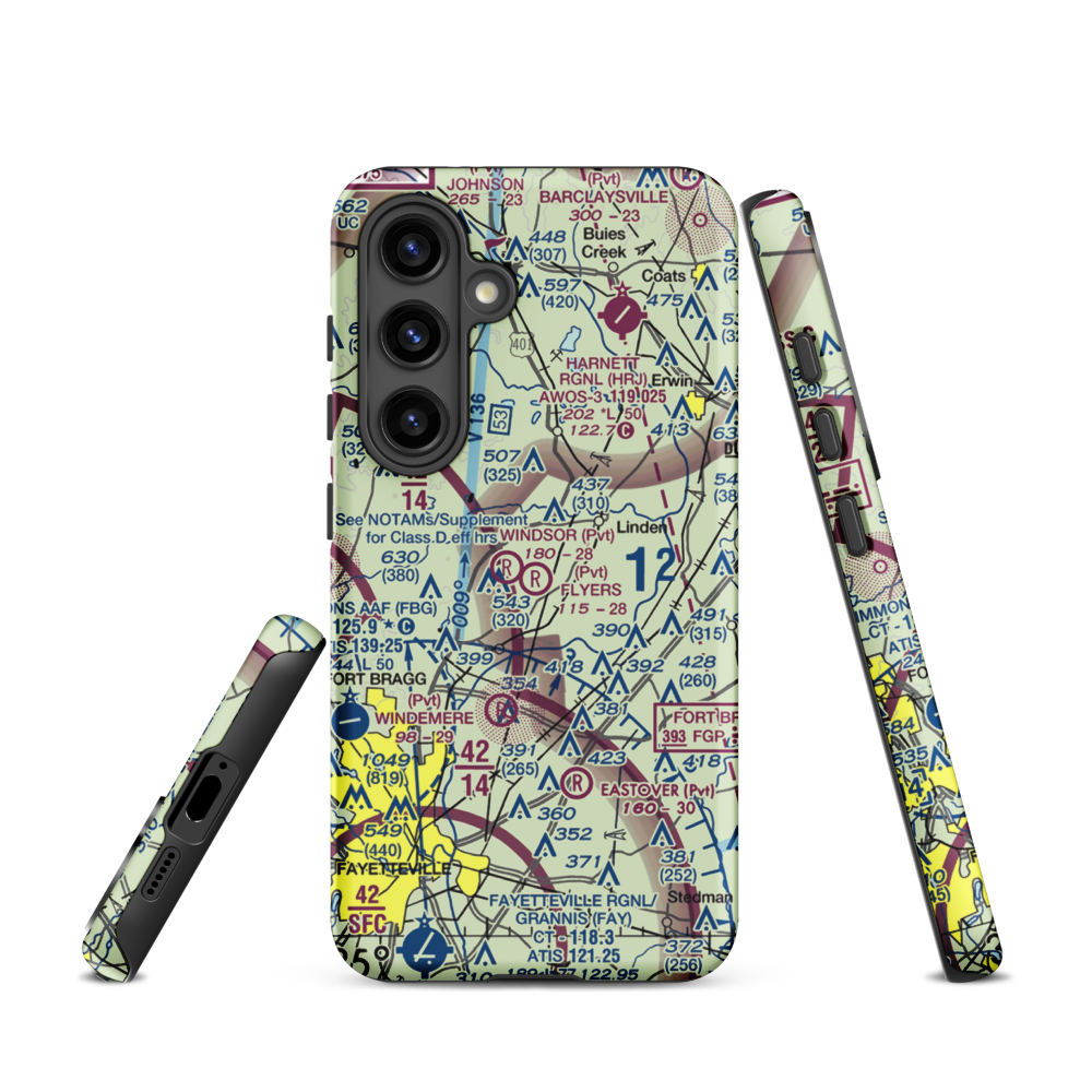 Flyers Airpark (9NC2) VFR Sectional Samsung Phone Case Samsung Galaxy S24 model shown