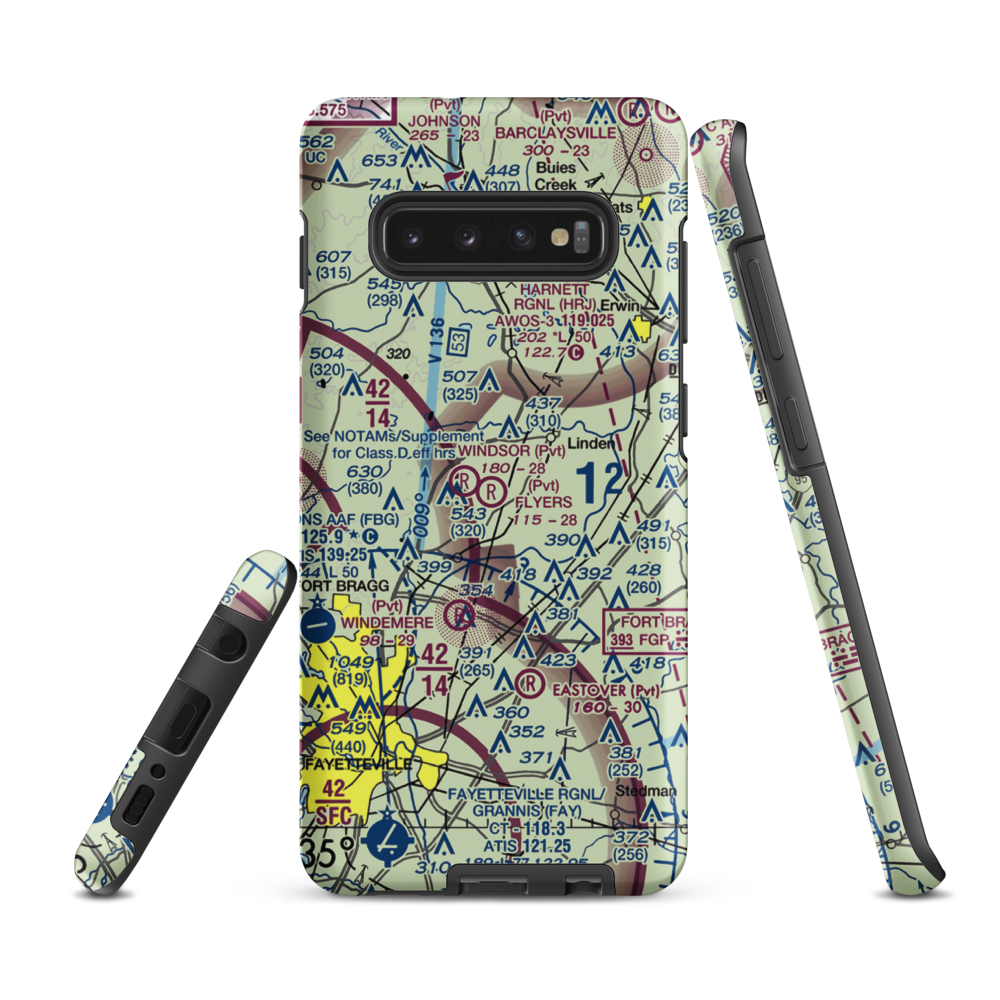 Flyers Airpark (9NC2) VFR Sectional Samsung Phone Case Samsung Galaxy S10 Plus model shown