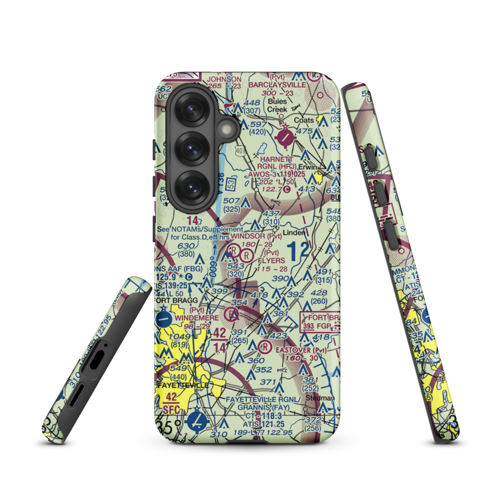 Flyers Airpark (9NC2) VFR Sectional Samsung Phone Case Samsung Galaxy S25 model shown