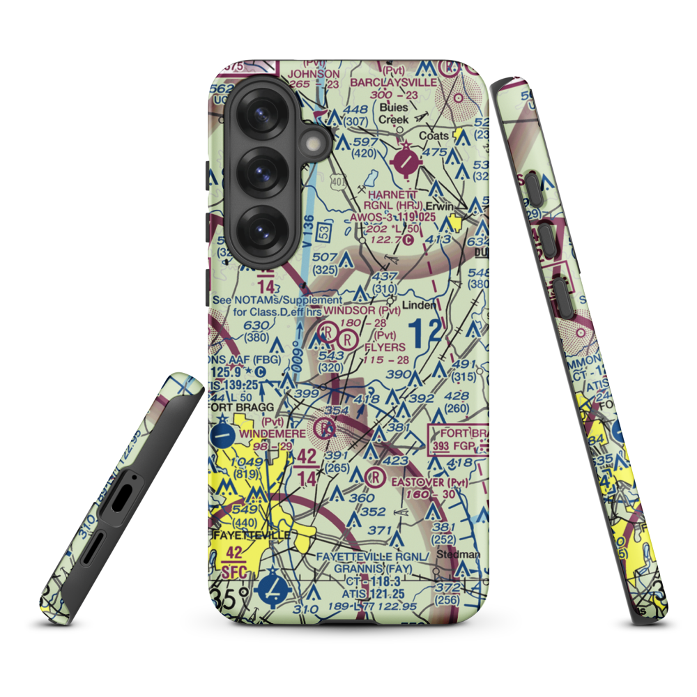 Flyers Airpark (9NC2) VFR Sectional Samsung Phone Case Samsung Galaxy S25 Plus model shown