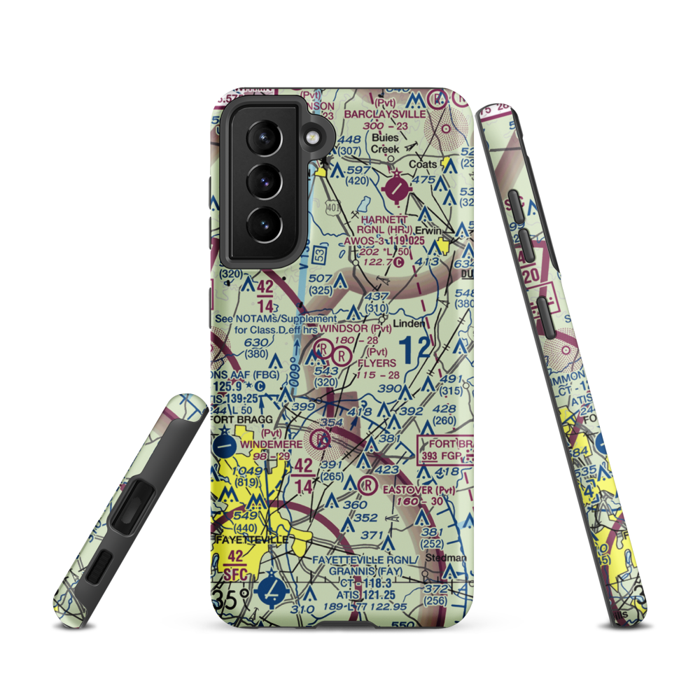 Flyers Airpark (9NC2) VFR Sectional Samsung Phone Case Samsung Galaxy S21 model shown