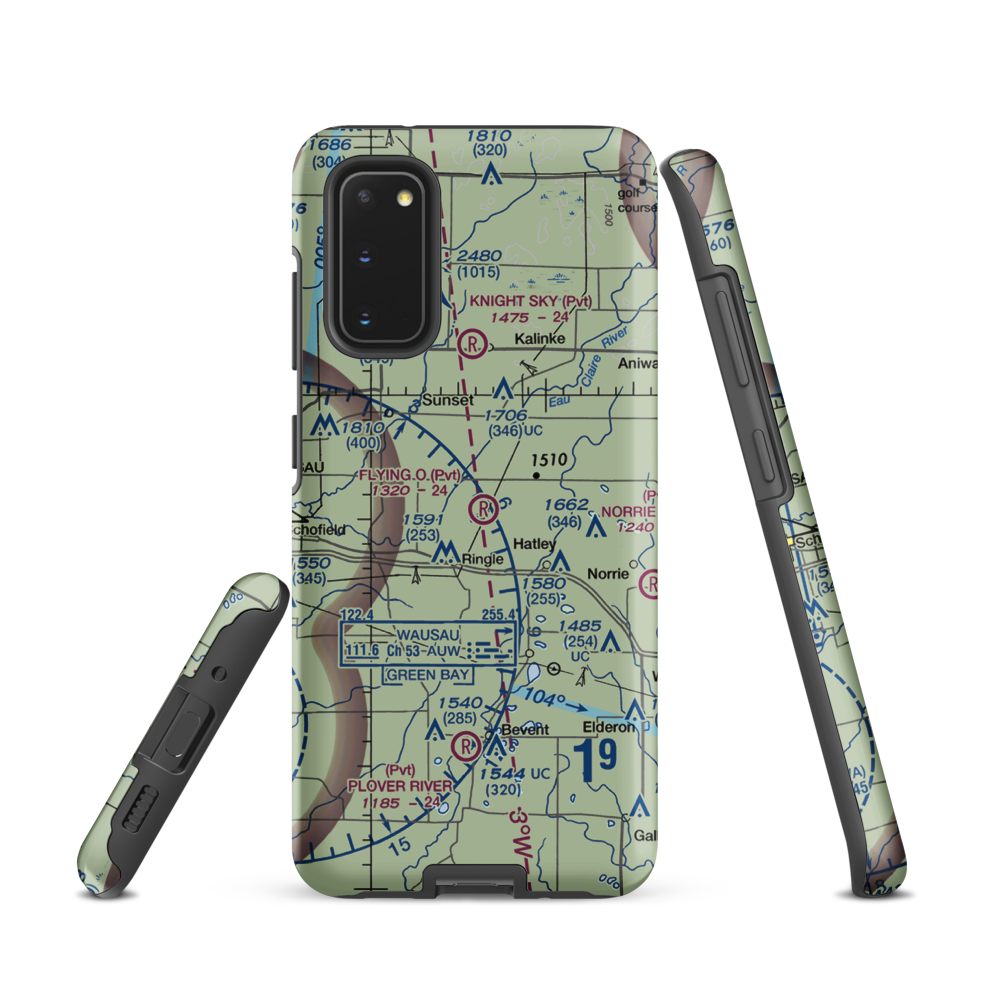 Flying 'O' Airport (3WI4) VFR Sectional Samsung Phone Case Samsung Galaxy S20 model shown