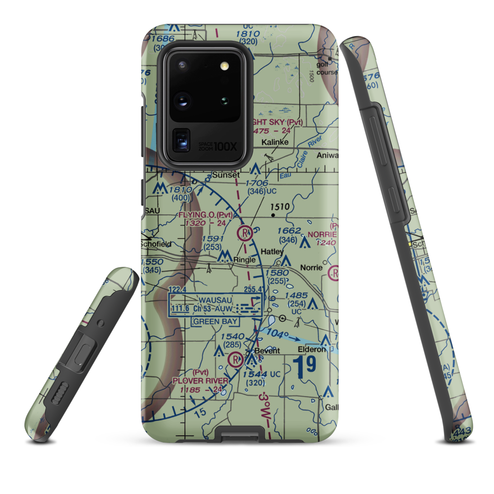 Flying 'O' Airport (3WI4) VFR Sectional Samsung Phone Case Samsung Galaxy S20 Ultra model shown