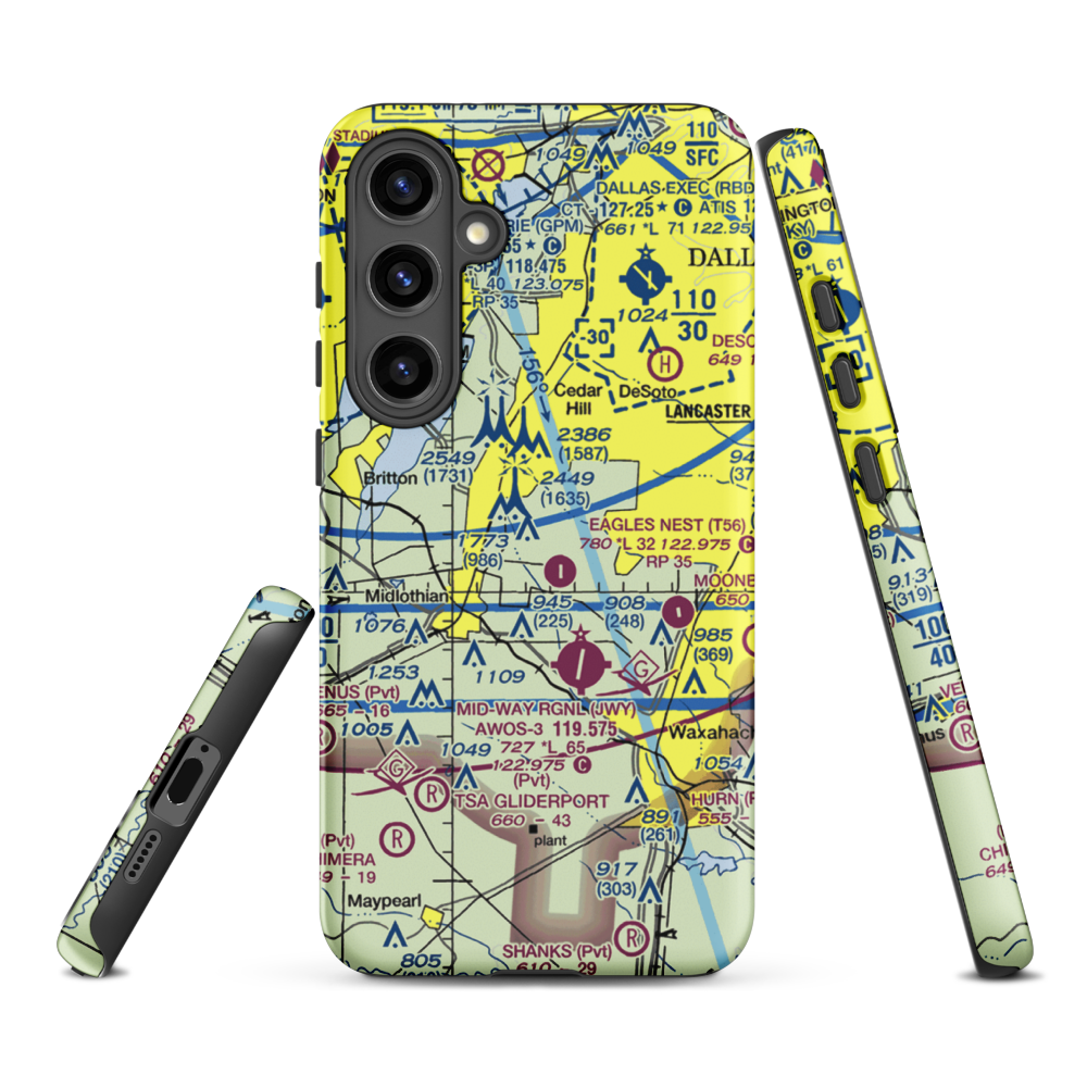 Flying B Ranch Airport (TS71) VFR Sectional Samsung Phone Case Samsung Galaxy S24 Plus model shown