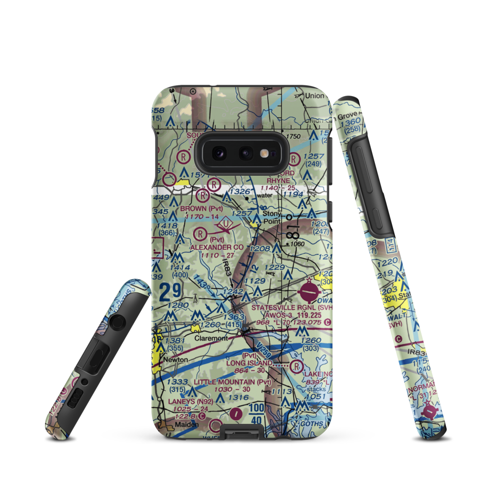 Flying Bj Airport (3NC5) VFR Sectional Samsung Phone Case Samsung Galaxy S10 Plus model shown