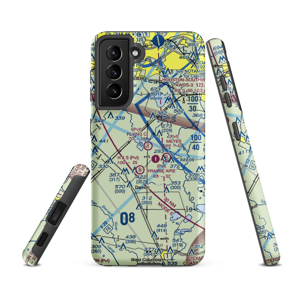 Flying C Ranch Airport (XS25) VFR Sectional Samsung Phone Case Samsung Galaxy S21 Ultra model shown