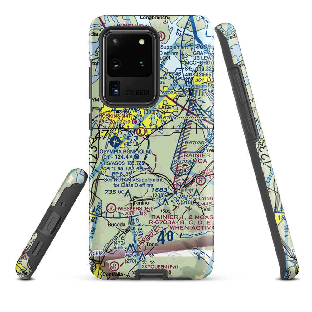 Flying Carpet Airport (3WA9) VFR Sectional Samsung Phone Case Samsung Galaxy S20 Ultra model shown