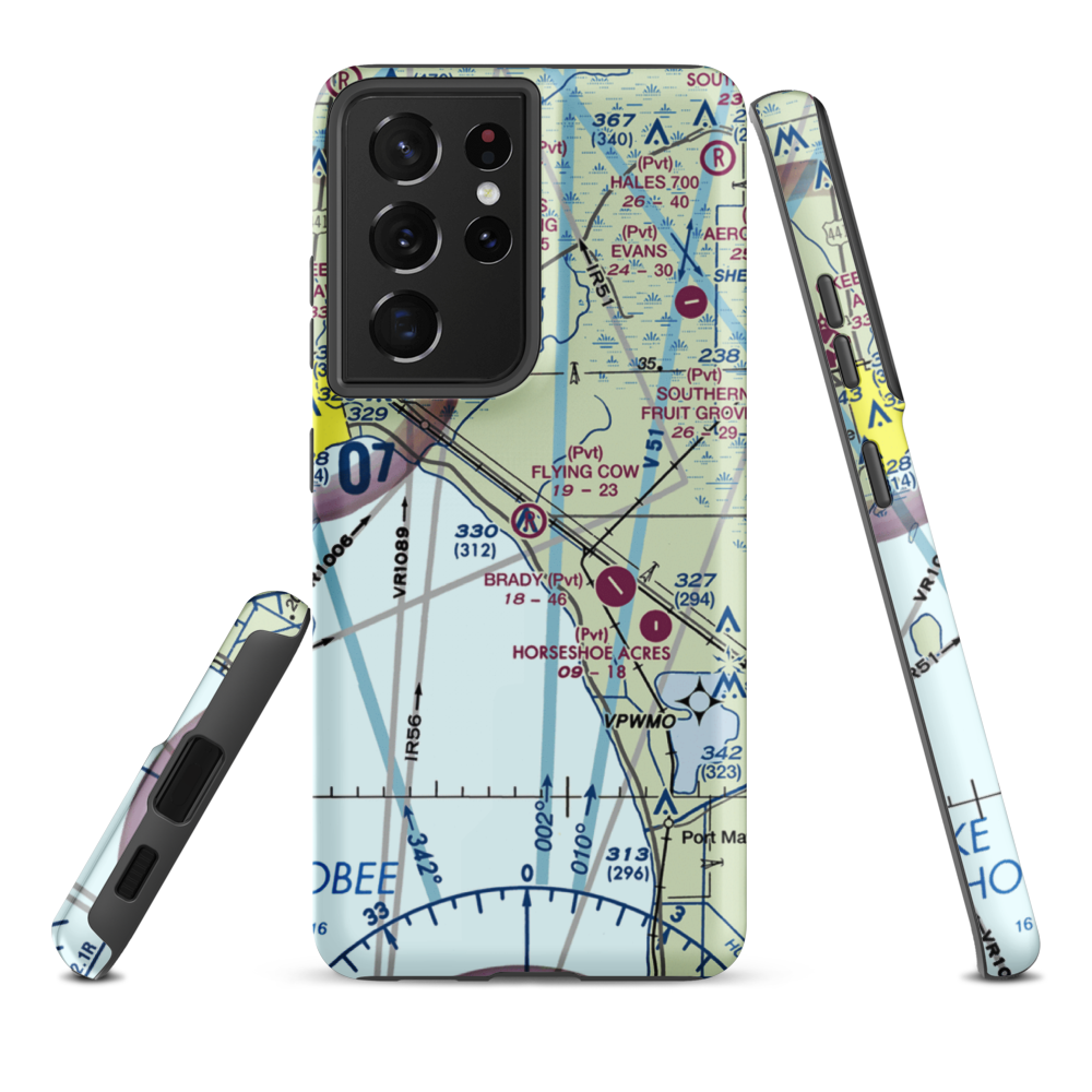 Flying Cow Air Ranch Airport (FD39) VFR Sectional Samsung Phone Case Samsung Galaxy S21 Ultra model shown